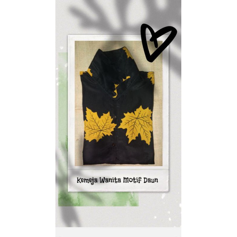[Preloved] Kemeja Wanita Motif Daun