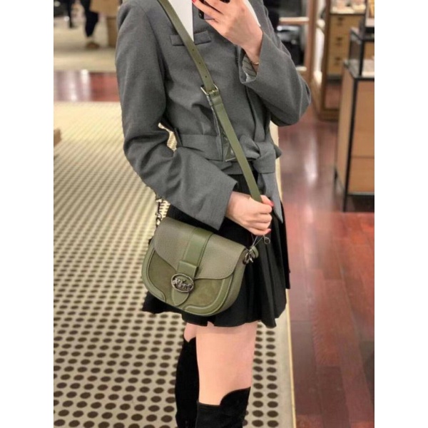 Coach C3905 Georgie Saddle Kelp/Green/ tas coach ori