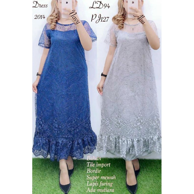 Dres 2014 bahan Tile import bordir lapis furing
