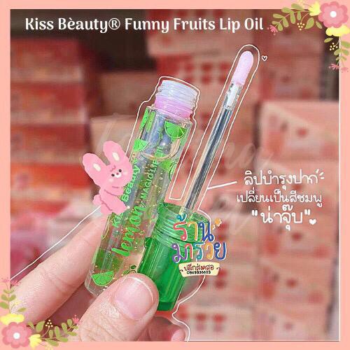 (CYBER) COD TERBARU [ECER] Lip Oil Kiss Beauty Funny Fruits (Tdk Bisa Pilih Warna)