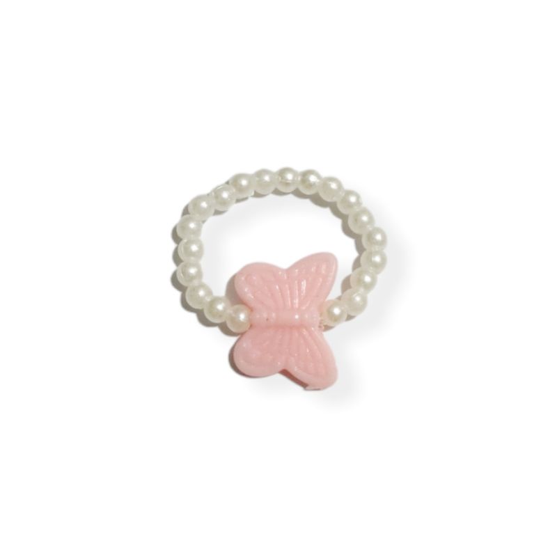 Cincin Mutiara Aesthetic Pastel Butterfly Kupu Kupu Pearl Korean Ring Korea