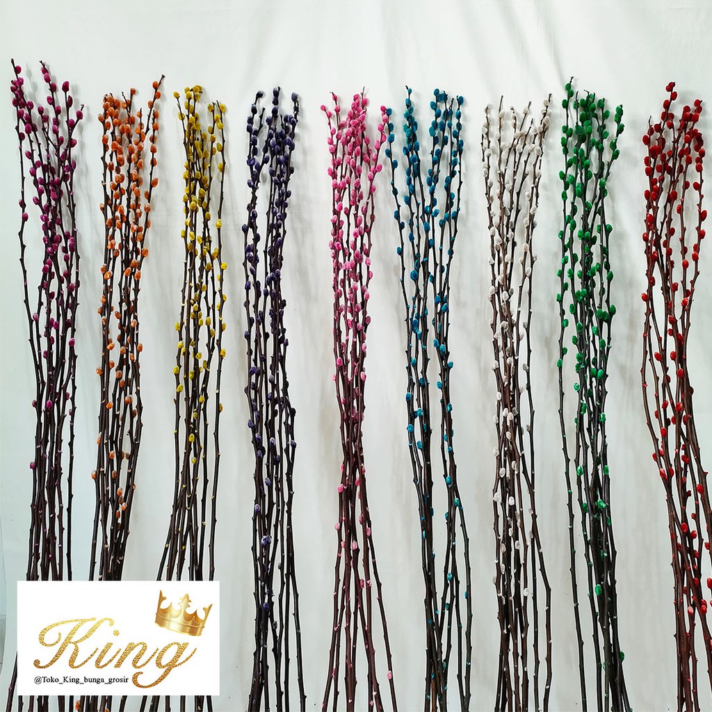 (9pcs) 120cm Dried Pussy Willow LARGE 2023 Bunga Imlek Dekorasi Chinese New Year Decoration CNY Bung