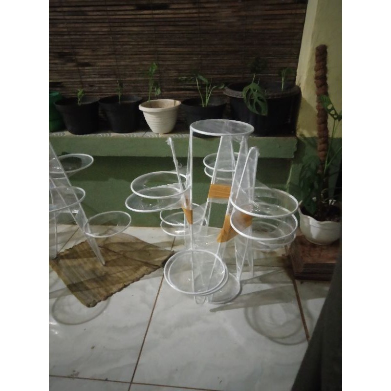 standing rak pot lobang 7 tinggi 70cm diameter 18cm