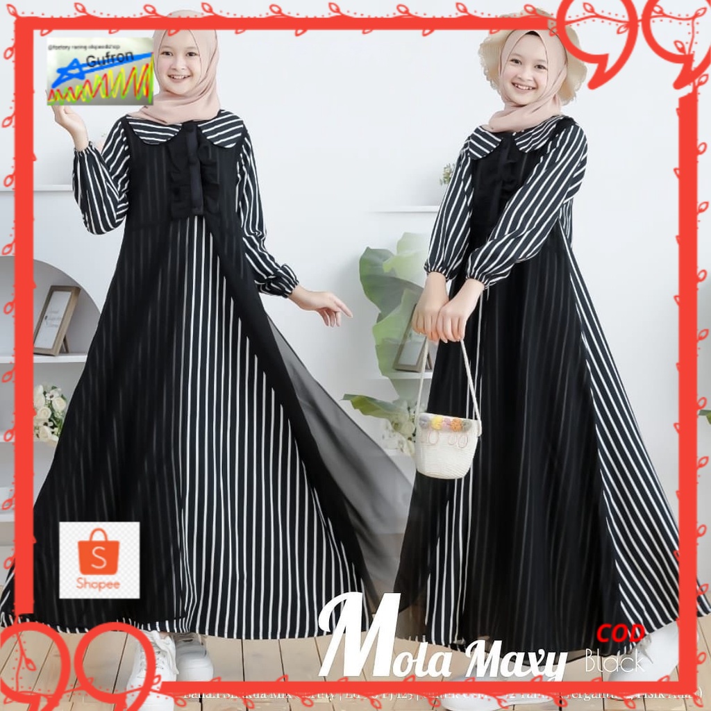 Mola Maxy Gamis Anak Remaja Tanggung Premium Bahan Shakilla IMPORT
