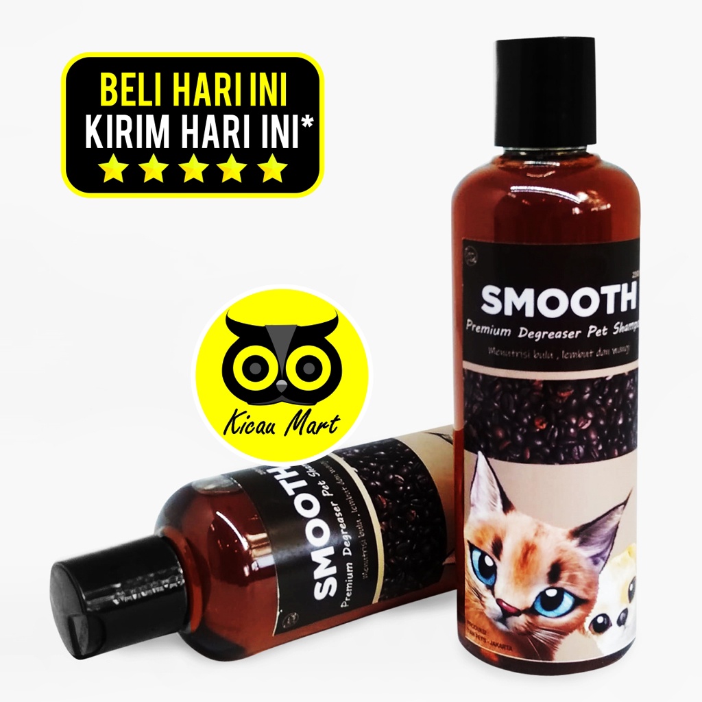 Shampo Sampo Kucing Smooth Aroma Kopi Coffee 250 Ml Premium Degreaser Pet Shampoo Grooming Shampo Anjing Kucing Kitten Anabul Anti Jamur