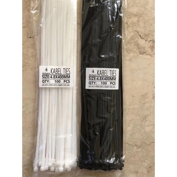 

♣ Kabel Ties Cable Tie 4.8 x 400mm (40cm) CV 400 Kualitas baik - Putih ☞