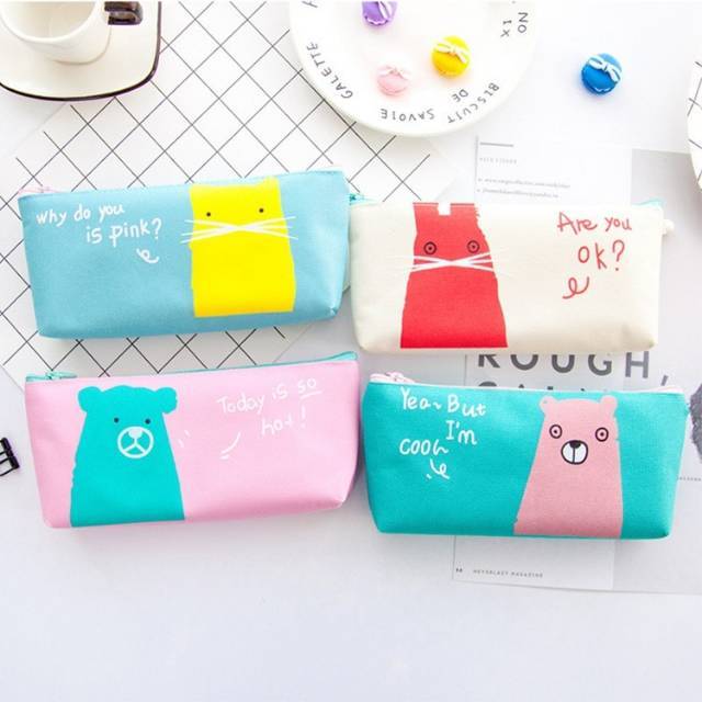 

Kotak pensil kanvas Animals pen bag
