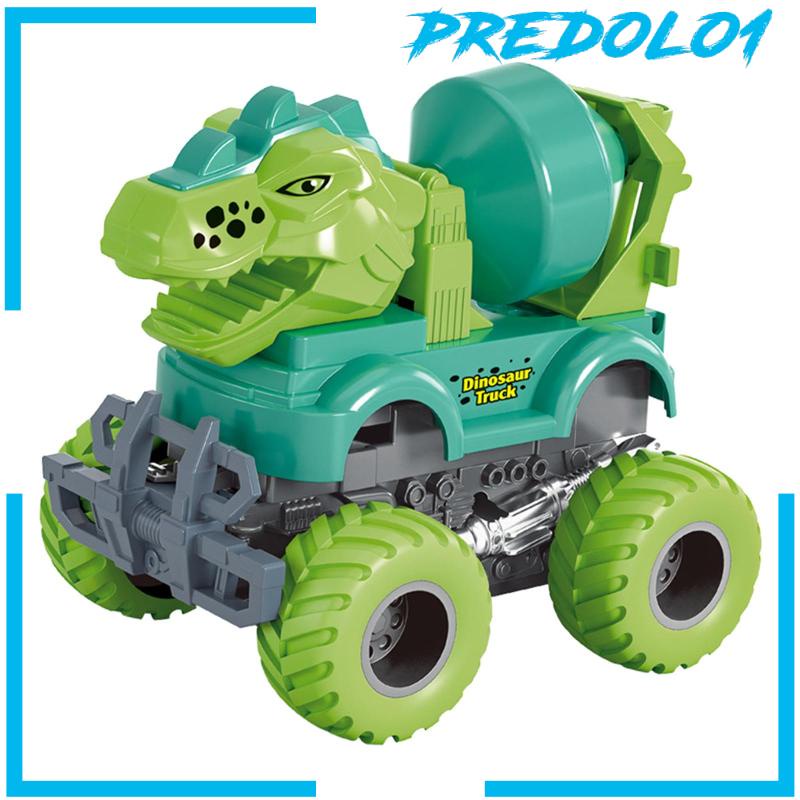 (Predolo1) Mainan Edukasi Mobil Teknik Dinosaurus Bisa Dilepas Untuk Anak Laki-Laki Pra Sekolah