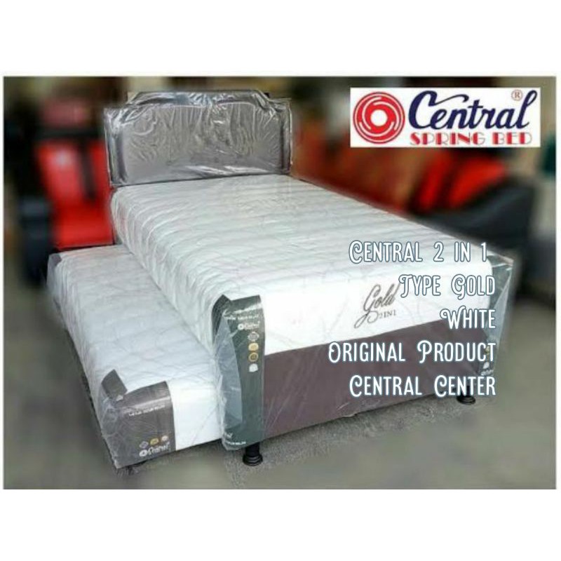 Divan atas central gold 2 in 1 atasnya saja 100x200 plus Sandaran kasur spring bed