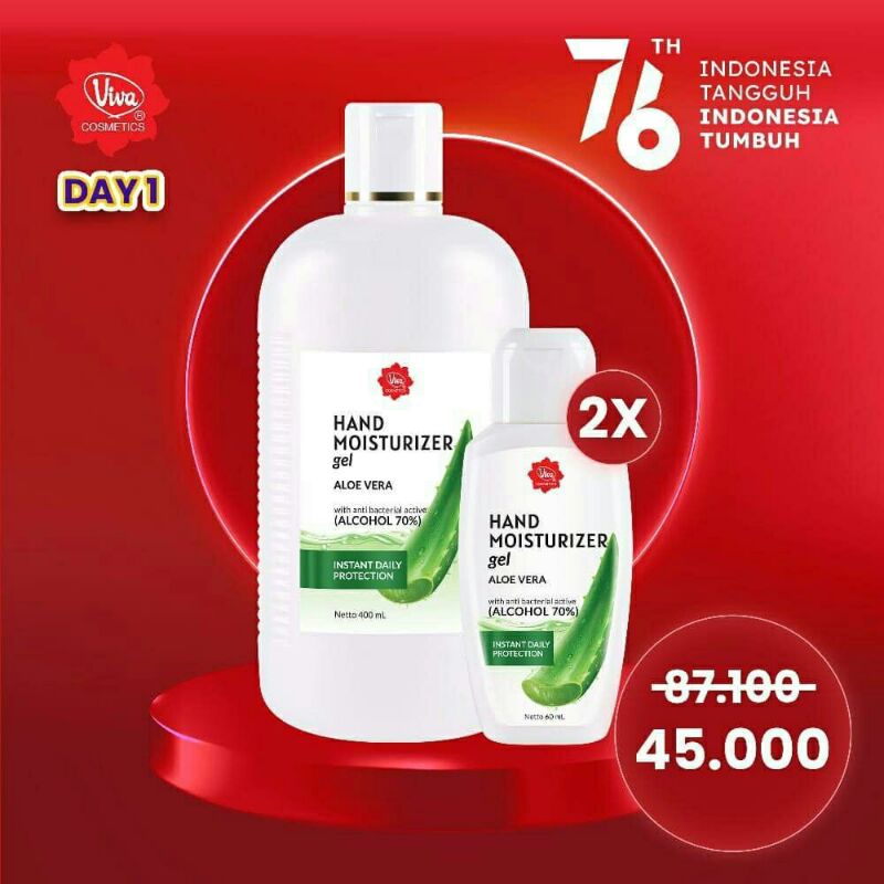 Paket Hand Moisturizer Sanitizer Gel 60 400 ml