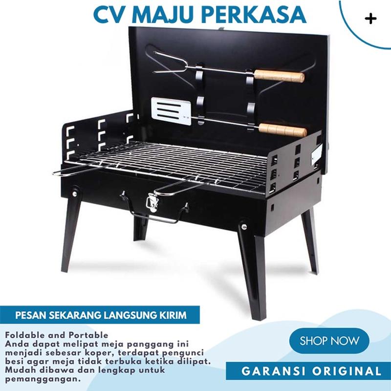 Kaca Bakaran Panggangan Sosis,Ayam,Bbq Merk Etoon,Getra,Kingchef Alat Panggang Arang Bbq Outdoor Gri