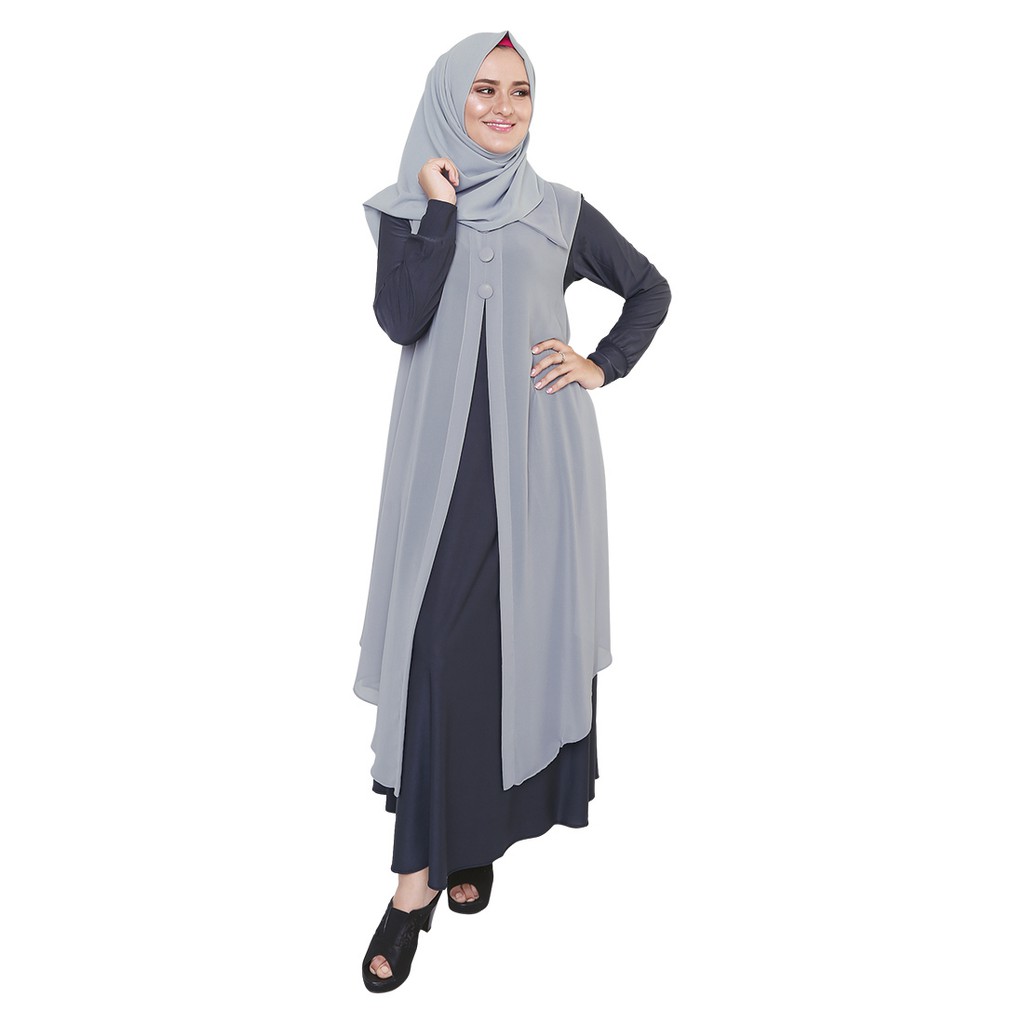 Baju Gamis Wanita Baju Dress Muslim Casual Murah Warna Abu Baju Gamis Wanita Baju Dress Muslim Casual Murah Warna Abu