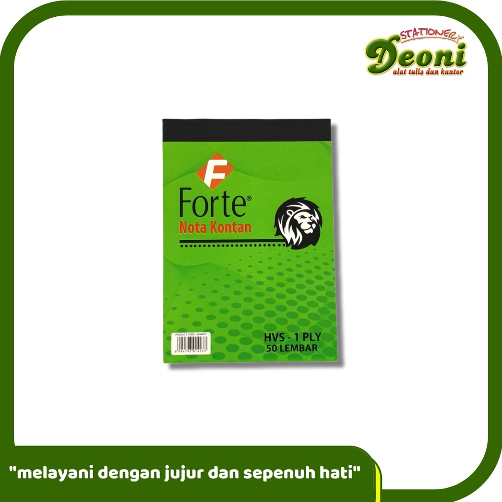 

FORTE Nota Kontan 50 Lembar 1 Ply Kecil