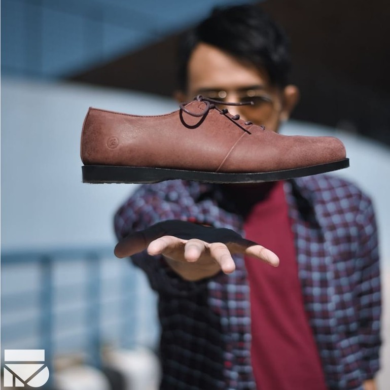 Arman Brown | Sepatu Kulit Asli Vintage Klasik Pria Cowok Men Derby Footwear | FORIND x Zapato