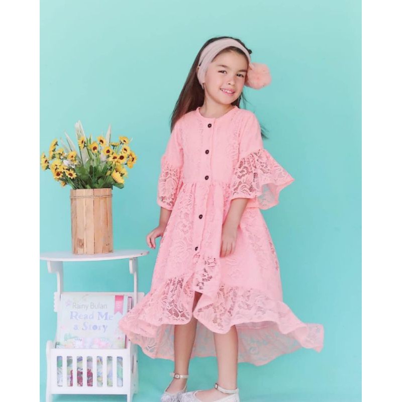 misya dress, tunik brokat, tunik anak