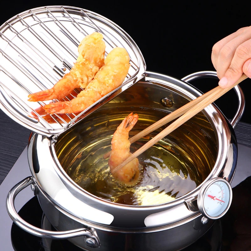 LMETJMA Panci Masak Japanese Deep Frying Pot 3.4L