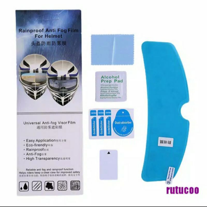 kaca film Antifog visor helm | pelindung anti hujan helm | anti embun kaca helm