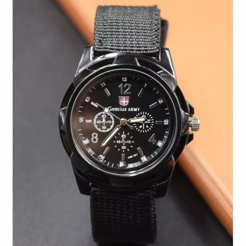 Jam Tangan Pria GEMIUS ARMY TALI BAHAN CANVAS Kanvas nato strap ko