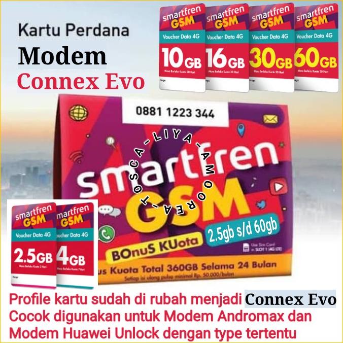 Jual KARTU SMARTFREN 4G CONNEX EVO PERDANA KHUSUS MIFI MODEM WIFI