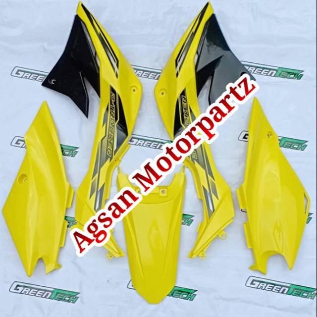 Cover body set klx 150 dtracker new kuning original kawasaki