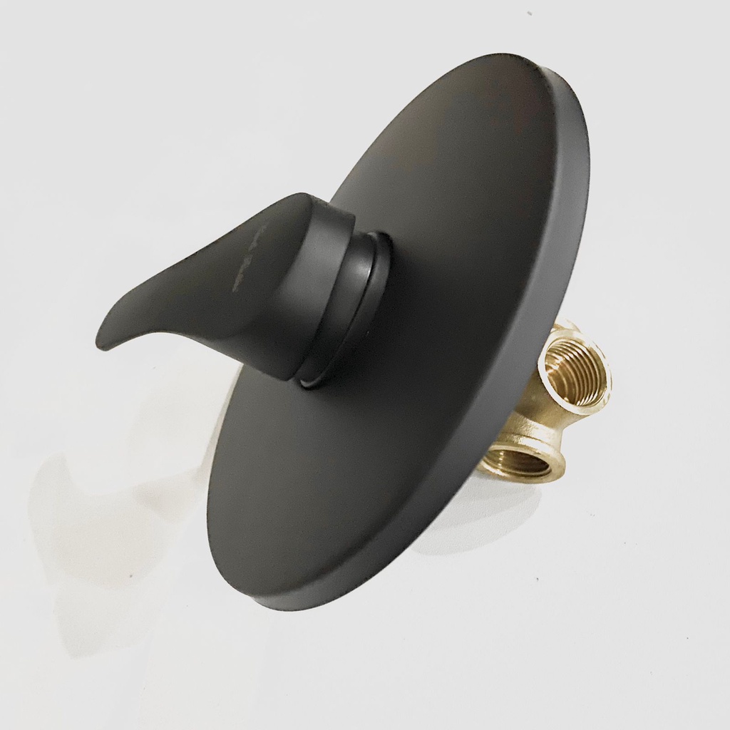 Stop Kran Shower Tanam Mixer Panas Dingin Hitam 107B - Keran air Shower Brass model Tanam Hot Cold Black