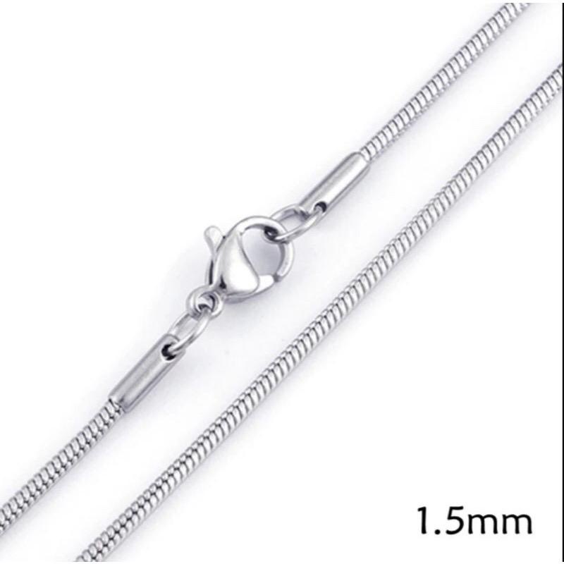 KALUNG TITANIUM MODEL BULAT PRIA DAN WANITA ANTI KARAT ANTI LUNTUR MODEL TERBARU