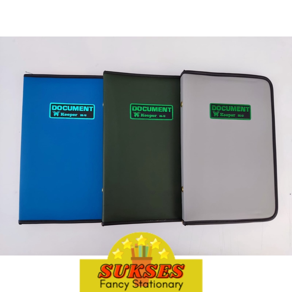 

OBRAL Document Keeper Dk 10 Butterfly Map Dengan Resleting Dan 10 Kantong Display