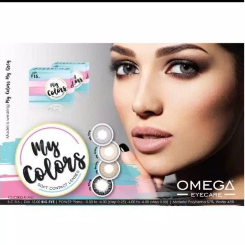 softlens omega my colors normal diameter 15mm/soflen my colors/,lensa kontak
