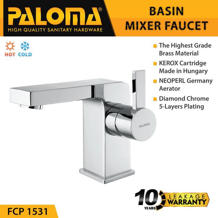 PALOMA FCP 1531 Keran Mixer Wastafel Cuci Tangan Panas Dingin Kran Air