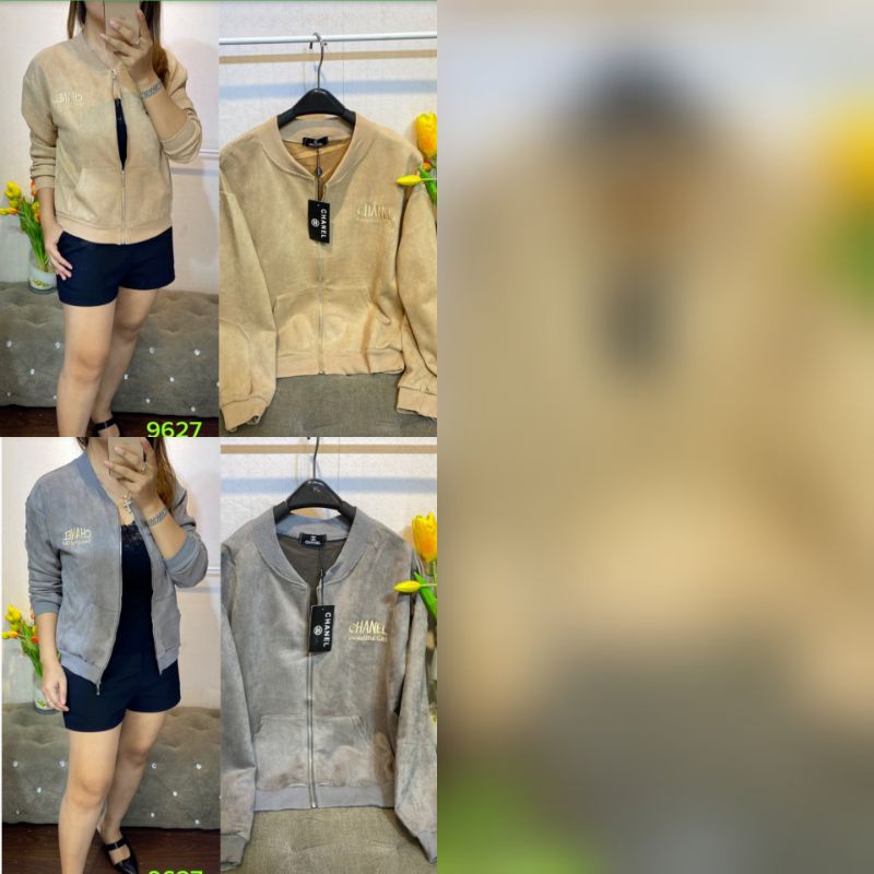 9627 jaket suede chanel