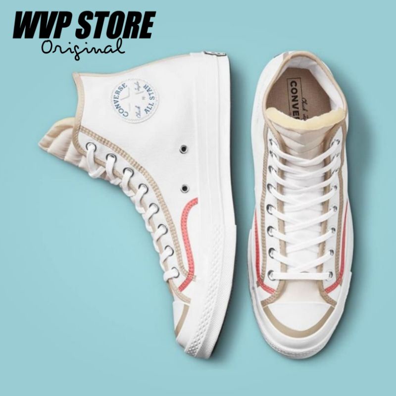 CONVERSE ORIGINALCT HI 1970s RECYCLED BINDING - WHITE/STEEL/WHITE
