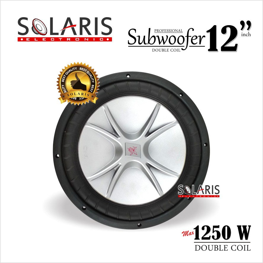 SUBWOOFER 12 INCH DOUBLE COIL 1250 Watts PEGASUS PG-1288 BLACK SERIES