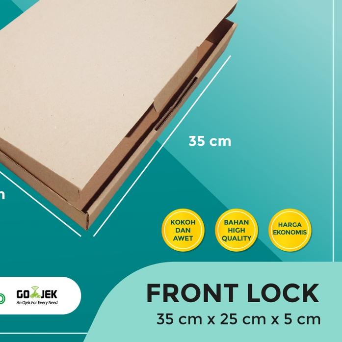 

✾ (10pcs) Kardus uk 35x25x5 cm -- box Die Cut dan easy usage-- ☃