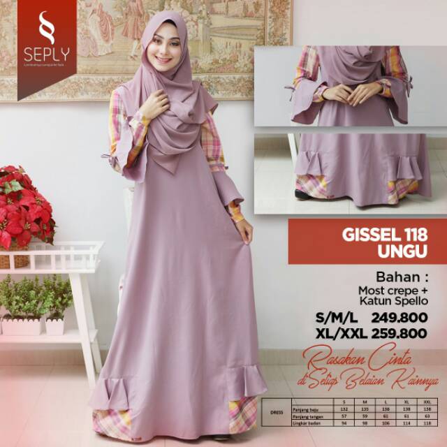 Seply Eksis 33 - Baju Muslim Couple Sarimbit Keluarga Family Series Hijab Fashion Keluarga Sarimbit