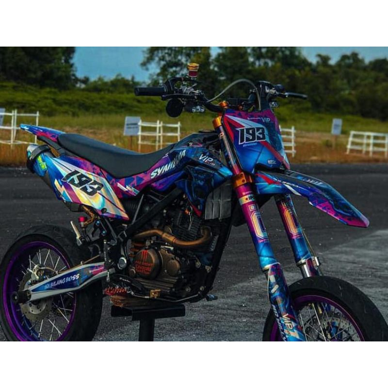 Decal hologram dtraker - Custom nama nomer / decal klx hologram