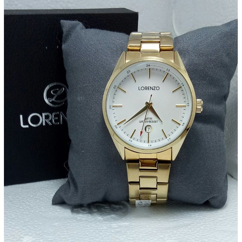 Jam Tangan Pria Lorenzo Original Tanggal Aktif Water Resist