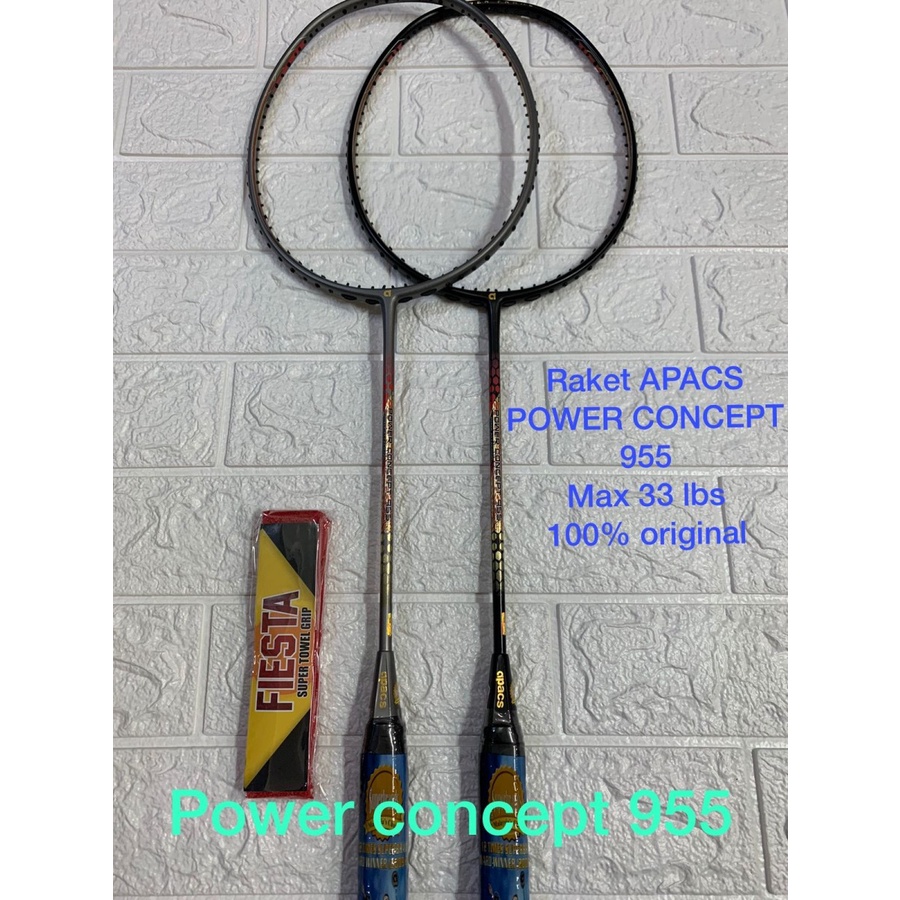 Raket Badminton APACS NEW POWER CONCEPT 955 grip 4UG1 kuat 33 lbs ORI