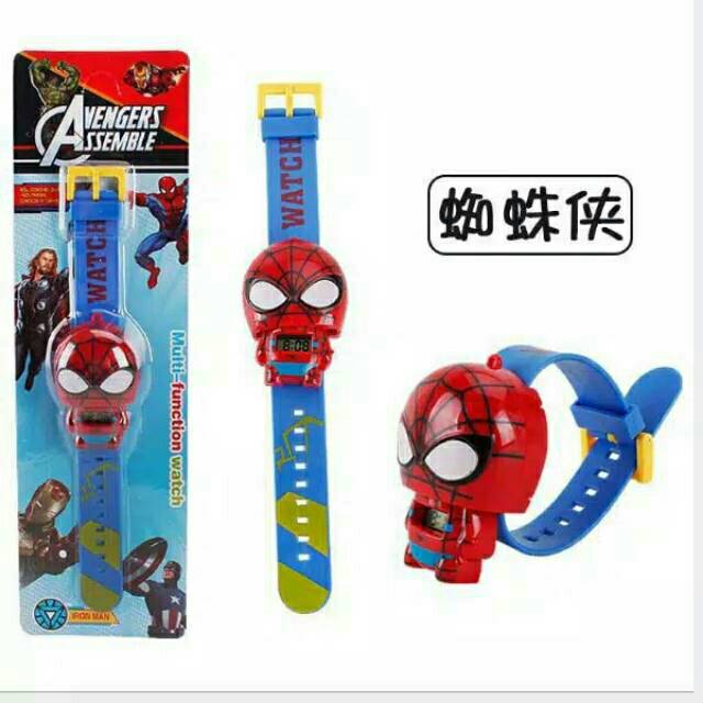 Jam tangan anak BATMAN / SPIDERMAN / HULK / CAPTAIN AMERIKA / IRON MAN / STAR WARS