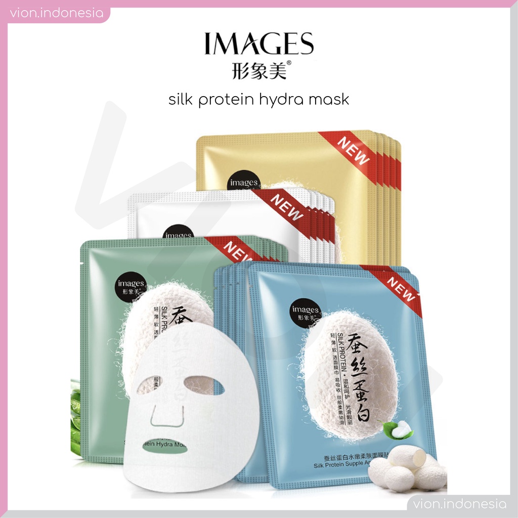 IMAGES Silk Protein Hydra Moisture Mask Facial Sheet Masker Wajah Sutera Original IM010