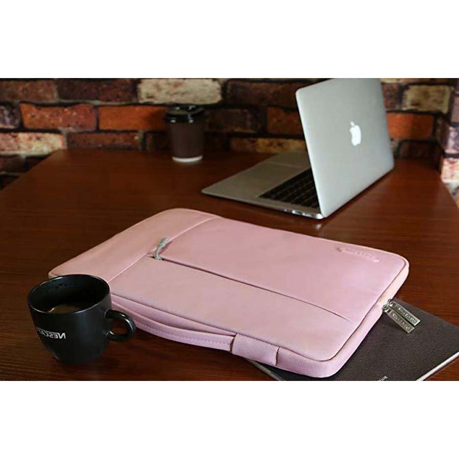 Tas Laptop Jinjng Mosiso Handstrap Shockproof 11 12 13 inch M1/M2 pink