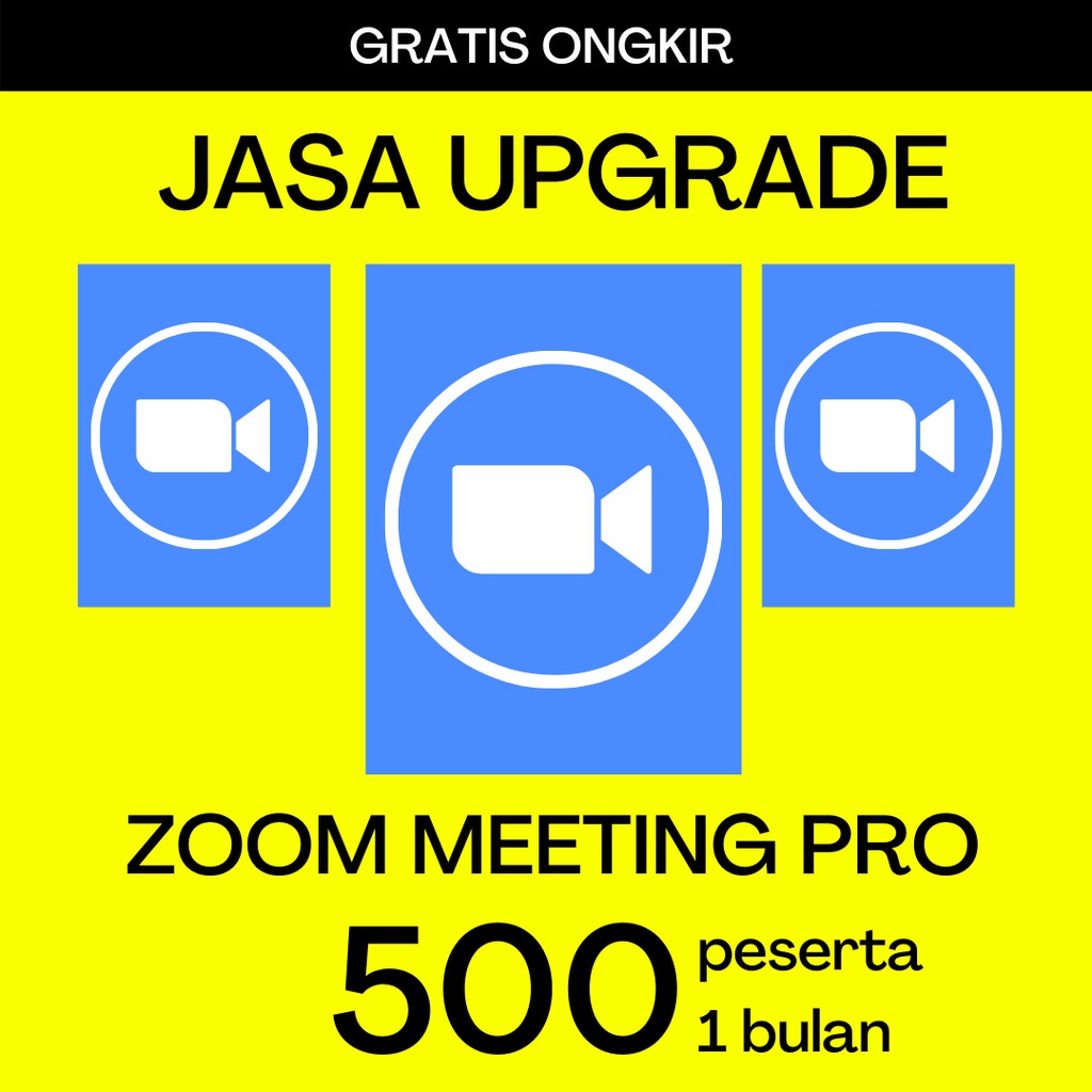 Zoom Meeting Pro 100 300 500 1000 Peserta 1 Bulan Indonesia
