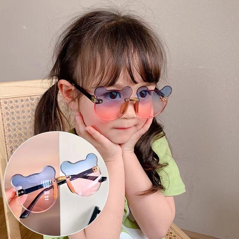 Kacamata Anak Model Beruang Fashion korea Style Usia 0-8 Tahun lensa Gradasi