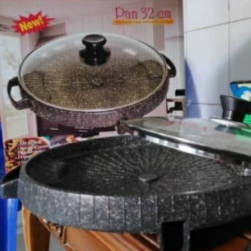 Bulgogi pan ,  Panggangan , Panggang , BBQ , Barbe que 32 cm