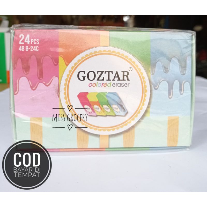 (1pack)Eraser Penghapus Pensil Putih Warna-Warni Murah Lucu Grosir Isi 24 Dan 40