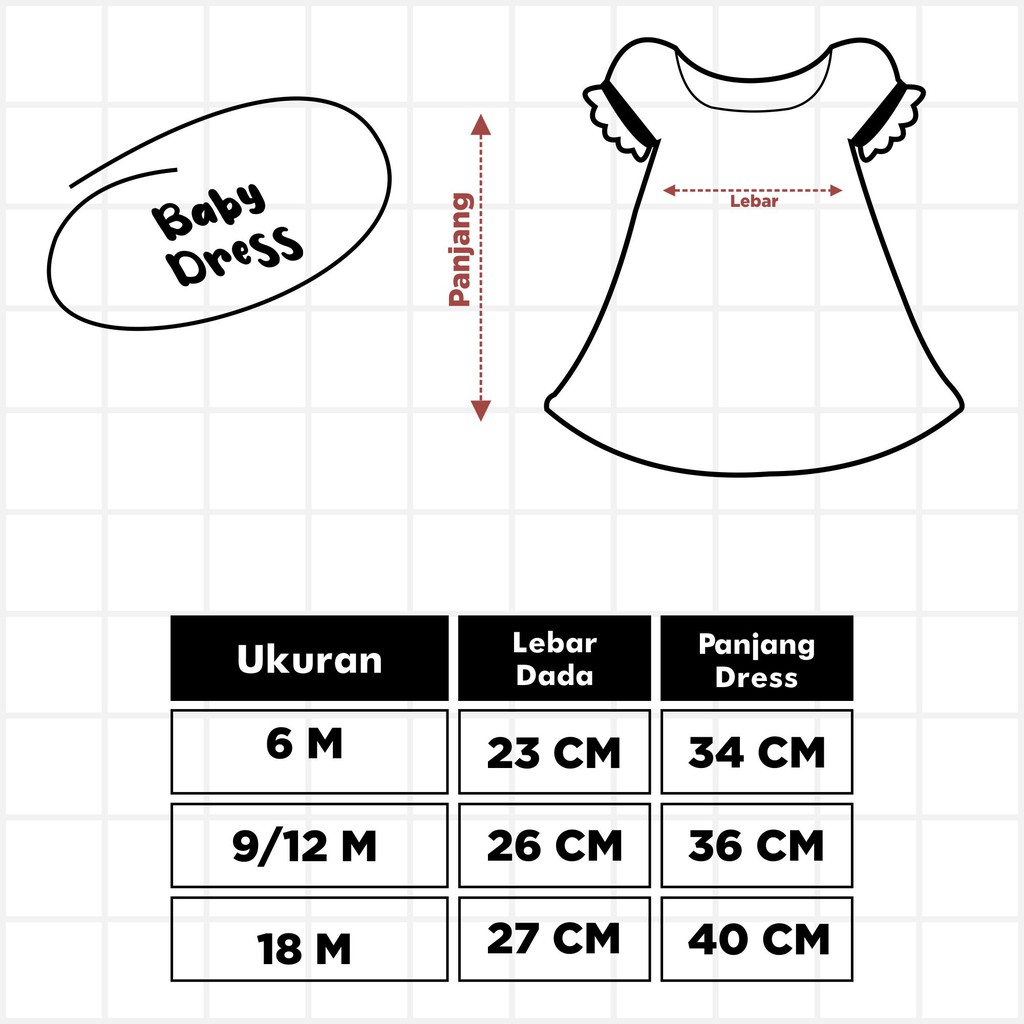 Bearhug Dress Anak Perempuan Emboridery XDD P1 Lengan Pendek 6-18M-8