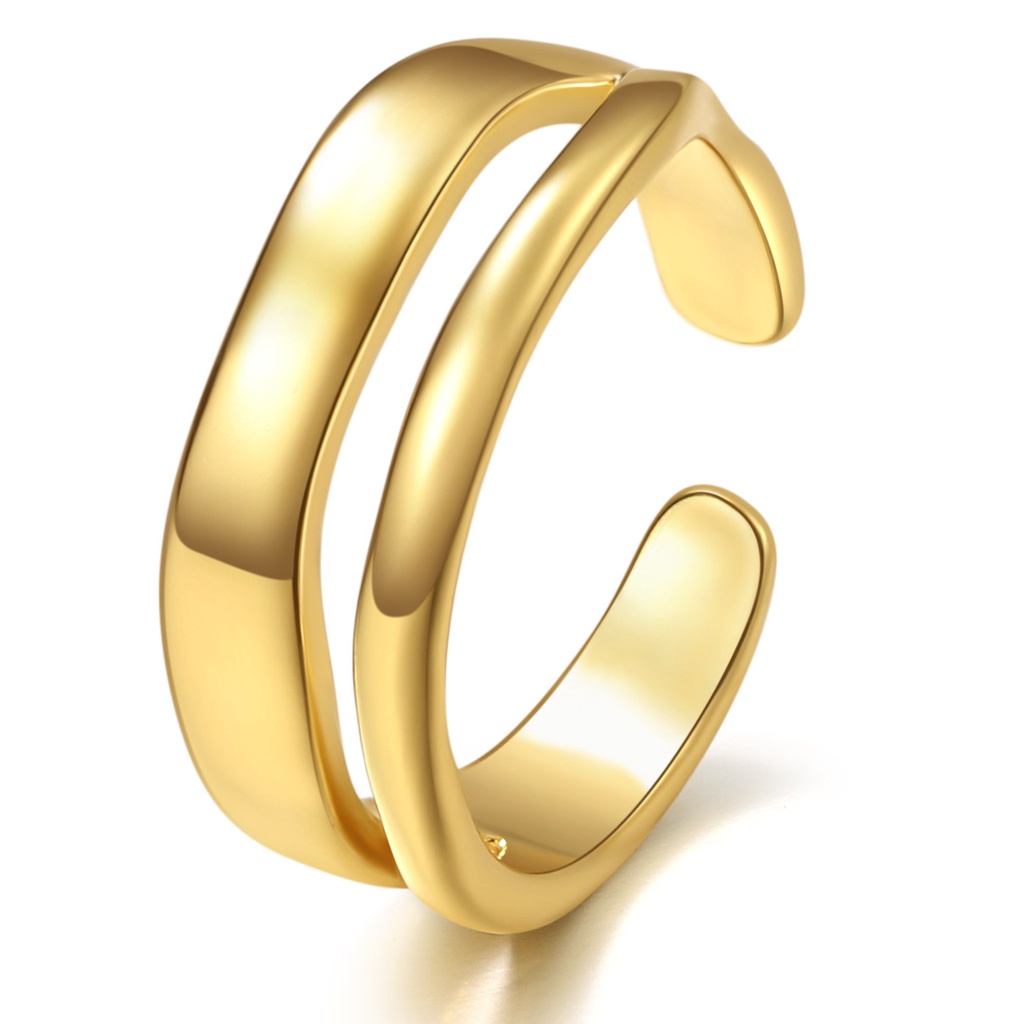 Cincin Model Gelombang Gaya hipster Minimalis Eropa Amerika Jepang Dan Korea