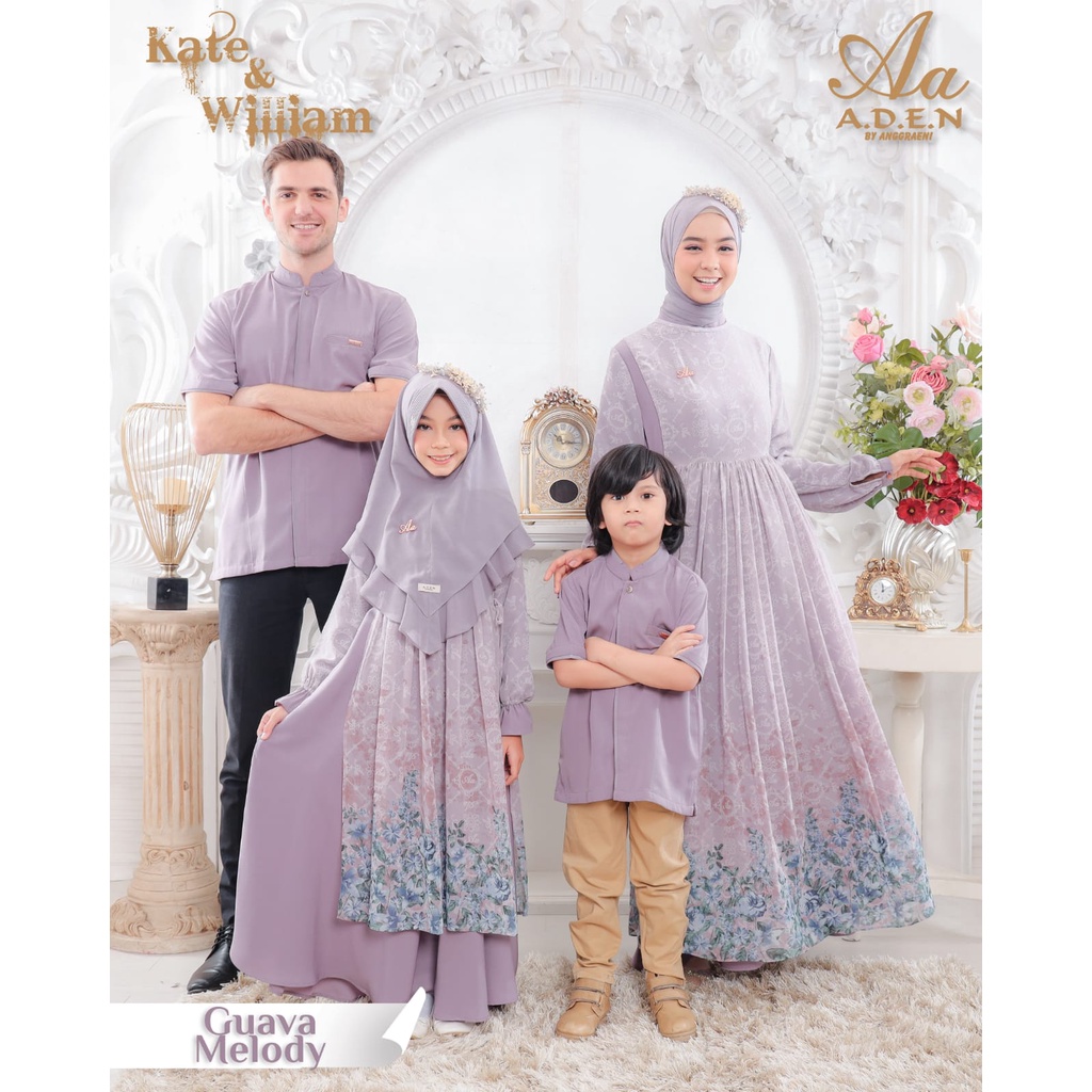 Aden KATE & WILLIAM Family Series by Aden Hijab Guava Melody