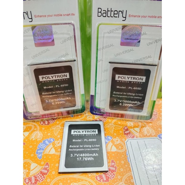 baterai batterai battery batrai Polytron 605D 6Q5A original