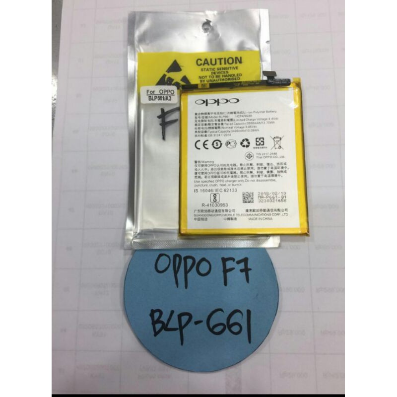 batre oppo F7 oppo A3 BLP661 original baterai oppo F7 original