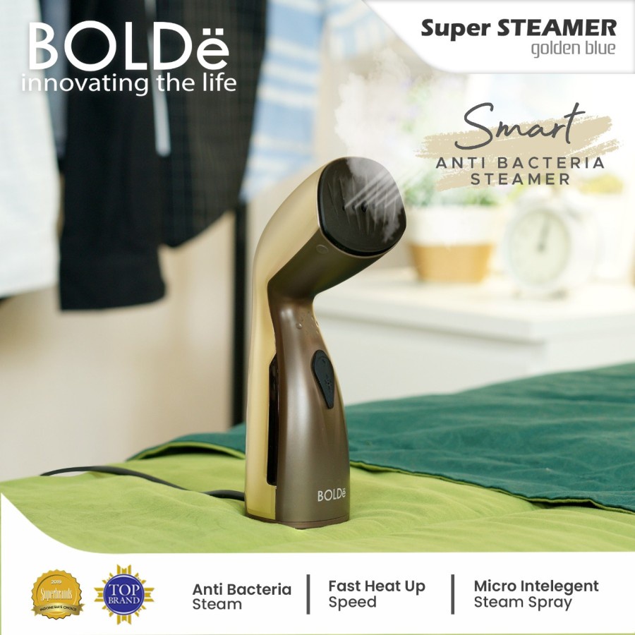 BOLDe Super Steamer Golden Blue Setrika Uap